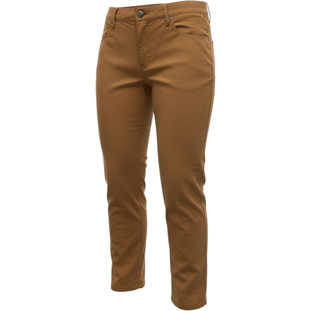 Prana Halle Hiking Pants Brown Size 12 Short Roll Up Capri Stretch Zion Outdoor